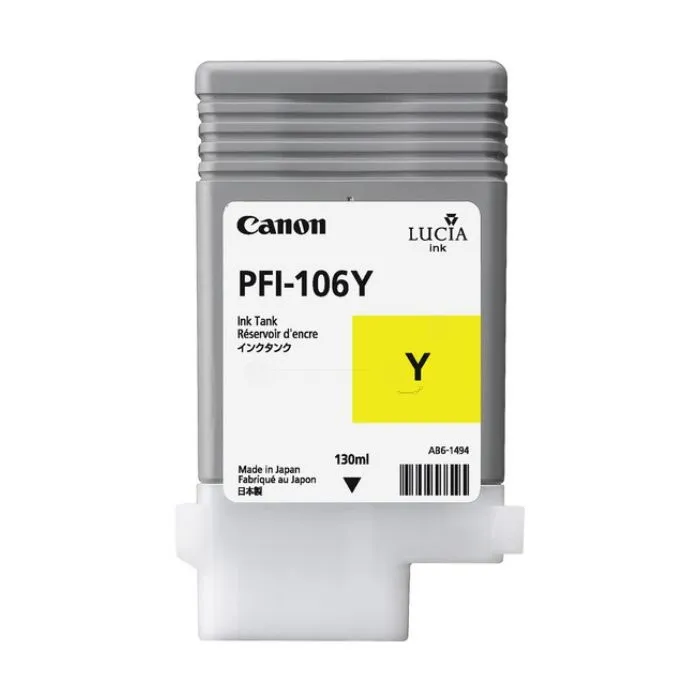 Cartouche d'origine Canon 6624B001 / PFI-106 Y - jaune Cartouche d'origine Canon 6624B001 / PFI-106 Y - jaune