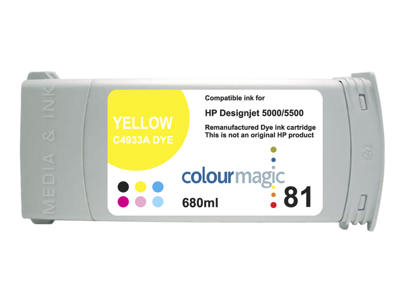 COMPATIBLE HP C4933A / 81 - Cartouche d'encre jaune