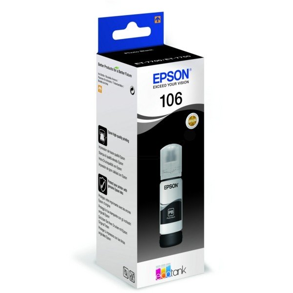 ORIGINAL Epson C13T00R140 / 106 - Bouteille d'encre noire