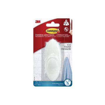 3M Command Crochet pour salle de bain, plastique, blanc