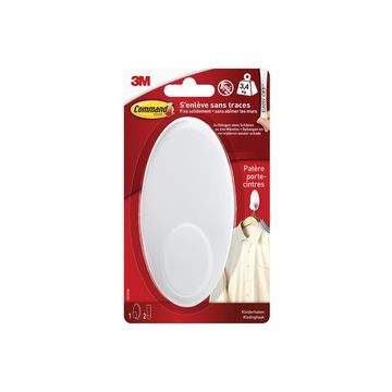 3M Command Crochet pour vêtement, plastique taille XL blanc