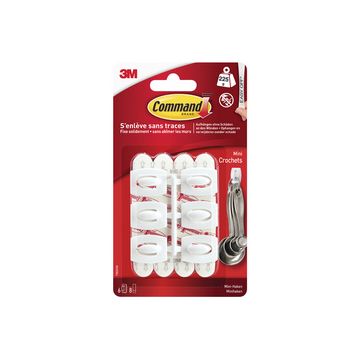 3M Command Mini-crochet,  plastique, taille: S, blanc