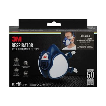 3M Demi-masque respiratoire 4279+, ABEK1P3, bleu/blanc