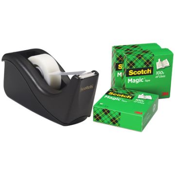 3M Scotch Dévidoir de table C60, garni, promotion, noir