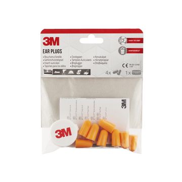 3M bouchons anti-bruit jetables 1100C, dans un sachet,orange