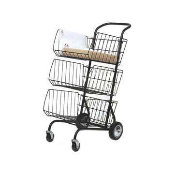 ALBA Chariot pour transport du courrier, en métal, noir