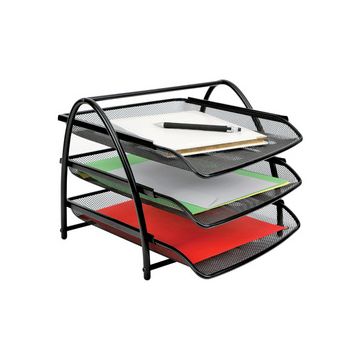 ALBA Corbeille à courrier Mesh, A4, en fil d'acier, noir