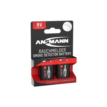 ANSMANN Pile alcaline, E-bloc 6LR61, 9 Volt, blister de 2 ANSMANN Pile alcaline, E-bloc 6LR61, 9 Volt, blister de 2
