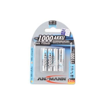 ANSMANN Pile rechargeable NiMH Premium, Micro AAA, 1.000 mAh