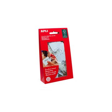 APLI Etiquette à suspendre, dimensions: 36 x 53 mm, blanc