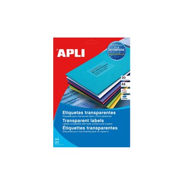 APLI Etiquette, résistant, 210 x 297 mm, transparent