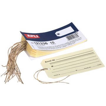 APLI Etiquettes américaines, imprimées, avec ficelle APLI Etiquettes américaines, imprimées, avec ficelle