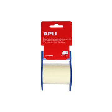 APLI Notes adhésives en rouleau, 10 m x 60 mm, jaune