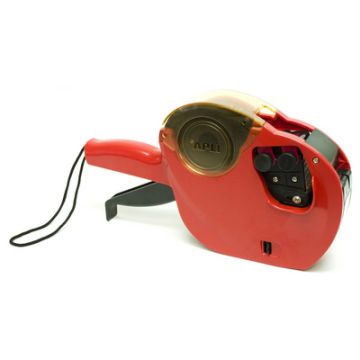 APLI Pince à étiqueter 101419, rouge, 2 lignes APLI Pince à étiqueter 101419, rouge, 2 lignes