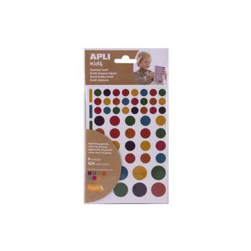 APLI kids Gommettes "Rond", kraft nature, en sachet