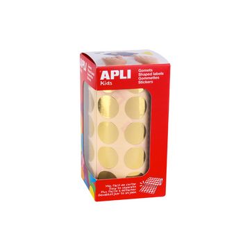 APLI kids Gommettes "Rond" en rouleau, or