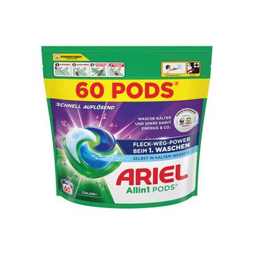 ARIEL Lessive capsules All-in-1 Color+, 60 lavages