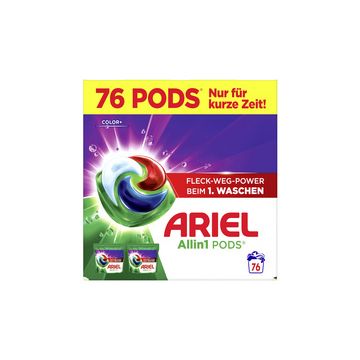 ARIEL Lessive en capsules All-in-1 Color+, 76 lavages