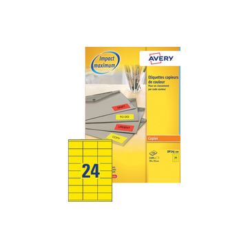 AVERY Etiquette d'adresse, 70 x 35 mm, rouge fluo