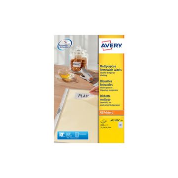 AVERY Etiquette multi-usage, enlevable, 25,4 x 10 mm