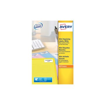 AVERY Mini étiquette d'adresse laser, 46 x 11,1 mm, blanc