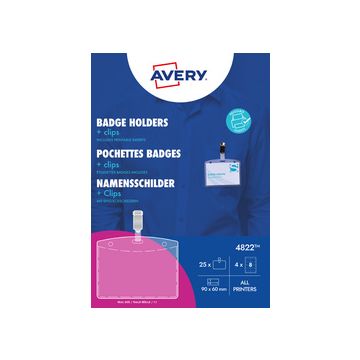 AVERY Porte-badge à pince, 90 x 60 mm