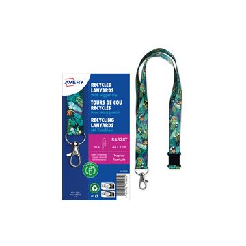 AVERY Tour de cou, rPET, "floral", 20 x 440 mm