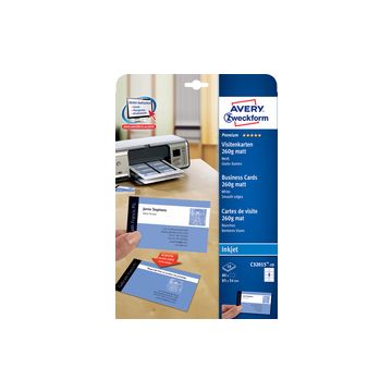 AVERY Zweckform Cartes de visite Premium, brillant