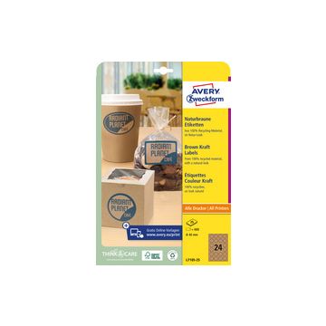 AVERY Zweckform Etiquette couleur Kraft, diamètre : 60 mm