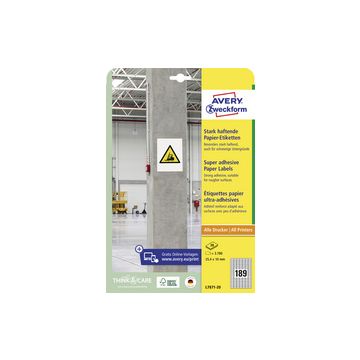 AVERY Zweckform Etiquette papier, ultra-adhésif, blanc