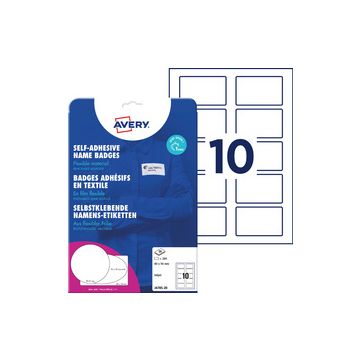 AVERY Zweckform Etiquette pour badge, 80 x 50 mm, blanc