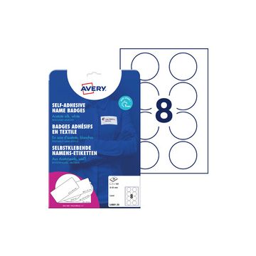 AVERY Zweckform Etiquette pour badge, 80 x 50 mm, blanc