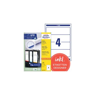 AVERY Zweckform Etiquette pour dos de classeur, 59 x 192 mm