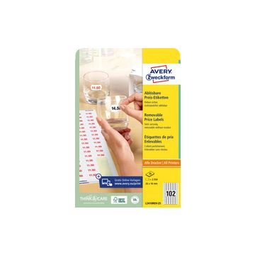 AVERY Zweckform Etiquette prix Stick+Lift, 26 x 16 mm, blanc