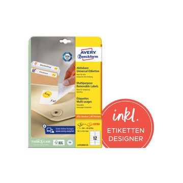 AVERY Zweckform Etiquette universelle, 99,1 x 42,3 mm, blanc