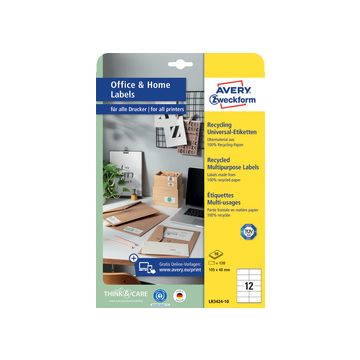 AVERY Zweckform Etiquettes multi-usage recyclées Home Office