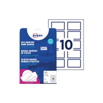 AVERY Zweckform Etiquettes pour badges, 80 x 50 mm, bleu