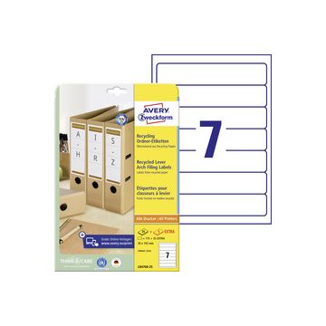 AVERY Zweckform Etiquettes recyclées pour dos de classeur AVERY Zweckform Etiquettes recyclées pour dos de classeur