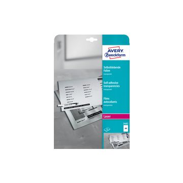 AVERY Zweckform Films transparents pour imprimantes laser,A4