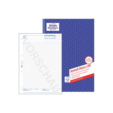 AVERY Zweckform Formularbuch "Aufmaß-Skizze", A4, 50 Blatt