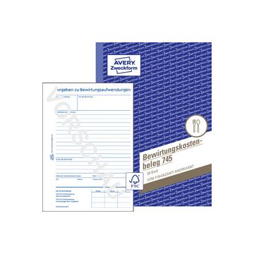 AVERY Zweckform Formularbuch "Bewirtungskosten-Beleg", A5