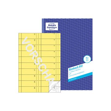 AVERY Zweckform Formularbuch "Bonbuch", A4, gelb