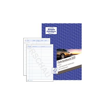 AVERY Zweckform Formularbuch "Fahrtenbuch", A5, 40 Blatt