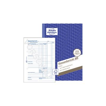 AVERY Zweckform Formularbuch "Kassenbericht", A5, 50 Blatt