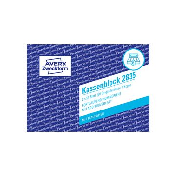 AVERY Zweckform Formularbuch "Kassenblock", 2 x 50 Blatt