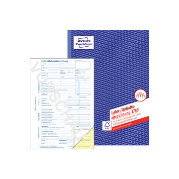 AVERY Zweckform Formularbuch "Lohnabrechnung", SD, A4