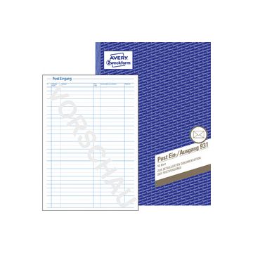 AVERY Zweckform Formularbuch "Posteingangs-/Ausgangsbuch",A4