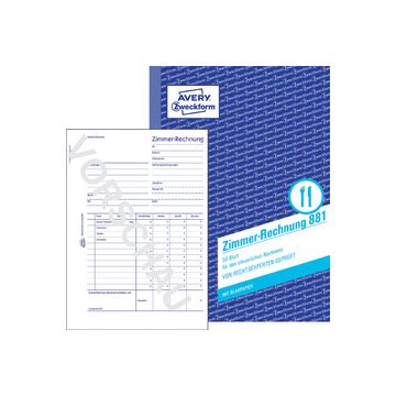 AVERY Zweckform Formularbuch "Zimmer-Rechnung", A5 hoch