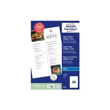 AVERY Zweckform Papier jet d'encre BUSINESS, A4, 200 g/m2