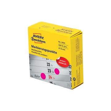 AVERY Zweckform Pastille de couleur, 10 mm, magenta